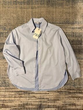 ZARA Light Blue Classic Button-Up Shirt